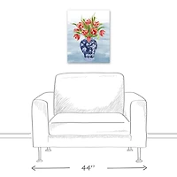 Chinoiseire Tulips 16" x 20" Canvas Wall Art