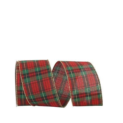 JAM Paper 2.5" x 10yd. Wired Mcshay Plaid Ribbon