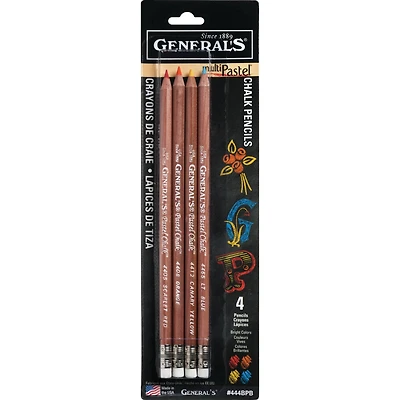 General's® Multi-Pastel™ Bright 4 Color Chalk Pencil Set