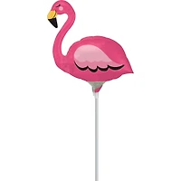 14" Flamingo Foil Stick Balloon