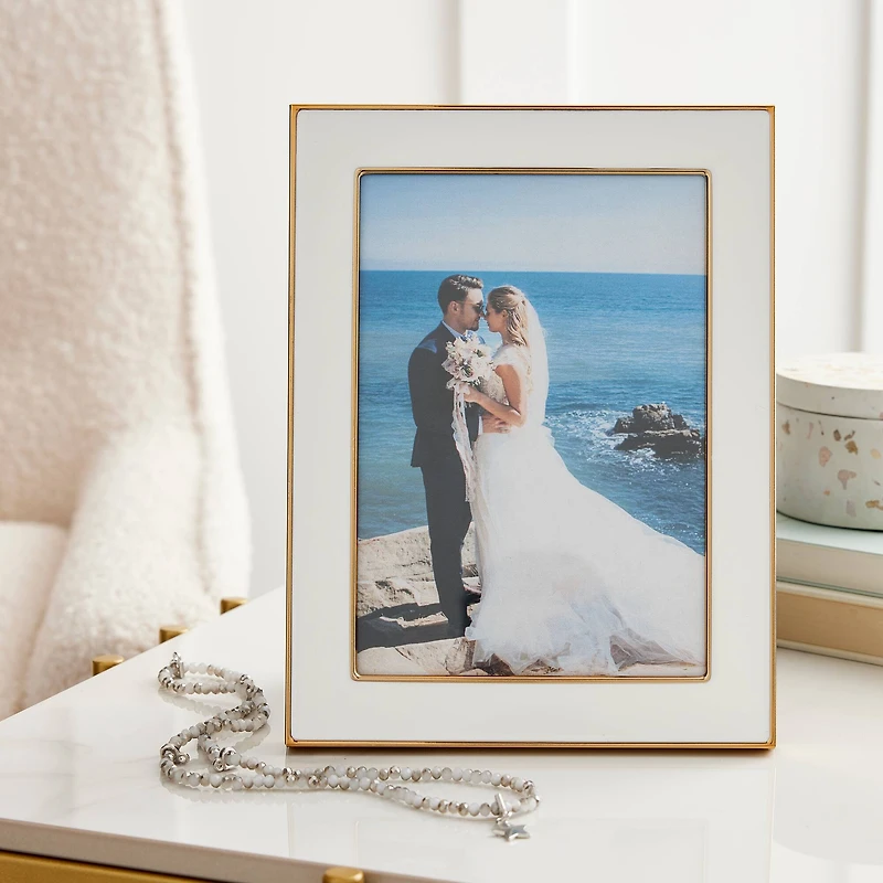 Expressions™ White with Gold Outline Wall Frame by Studio Décor®