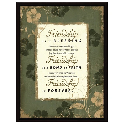 Friendship Wood Framed Art