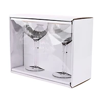 11oz. Clear Coupe Glasses with Gold Rim, 2ct. by Celebrate It™