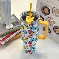 40oz. Smiley Face Stainless Steel Insulated Tumbler by Ashland®