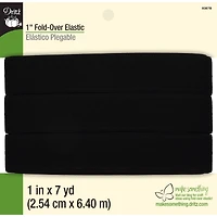 Dritz® Black Fold-Over Elastic, 1" x 7yd.