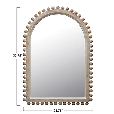 Hello Honey® Natural Bohemian Arched Framed Wall Mirror