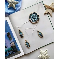 Crafting Spark Round Blue Dreamcatcher Diamond Painting on Plywood Kit
