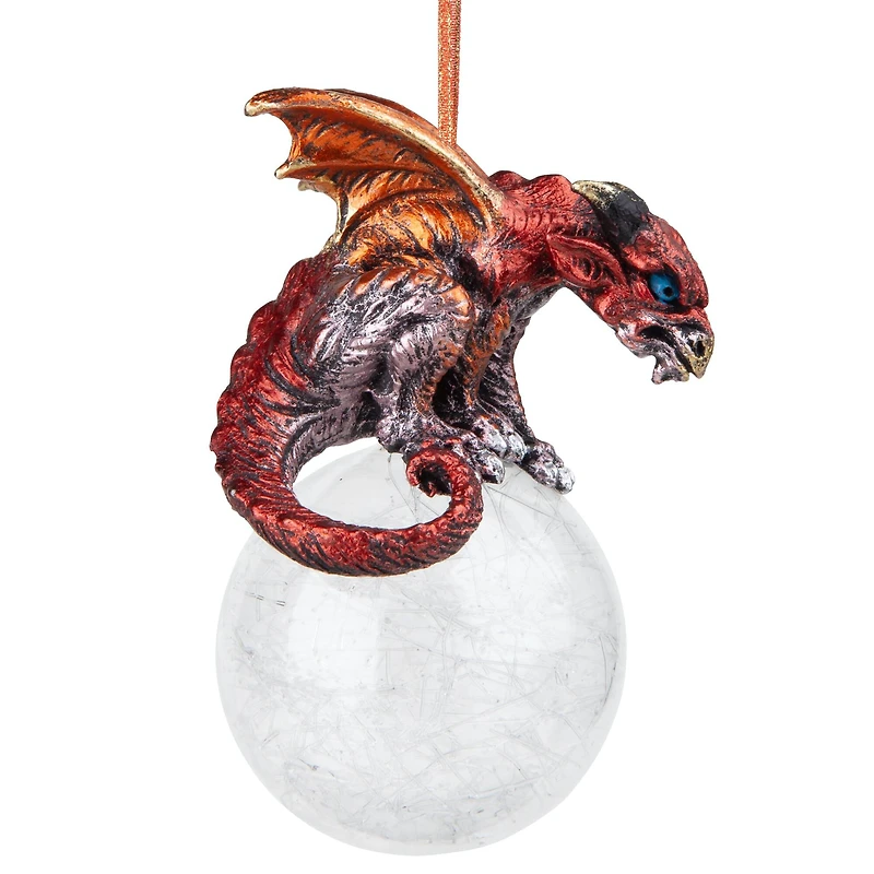 Design Toscano The Pensive Percher Dragon 2018 Collectible Holiday Ornament