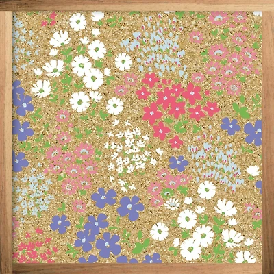 RooomMates Floral Cork Board Wall Art