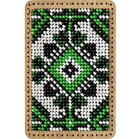 Wonderland Crafts Green & White Bead Embroidery Needle Box Kit