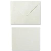 10 Sets of Ivory Flat Envelopes & Cards by Recollections™, 4.25" x 5.5"