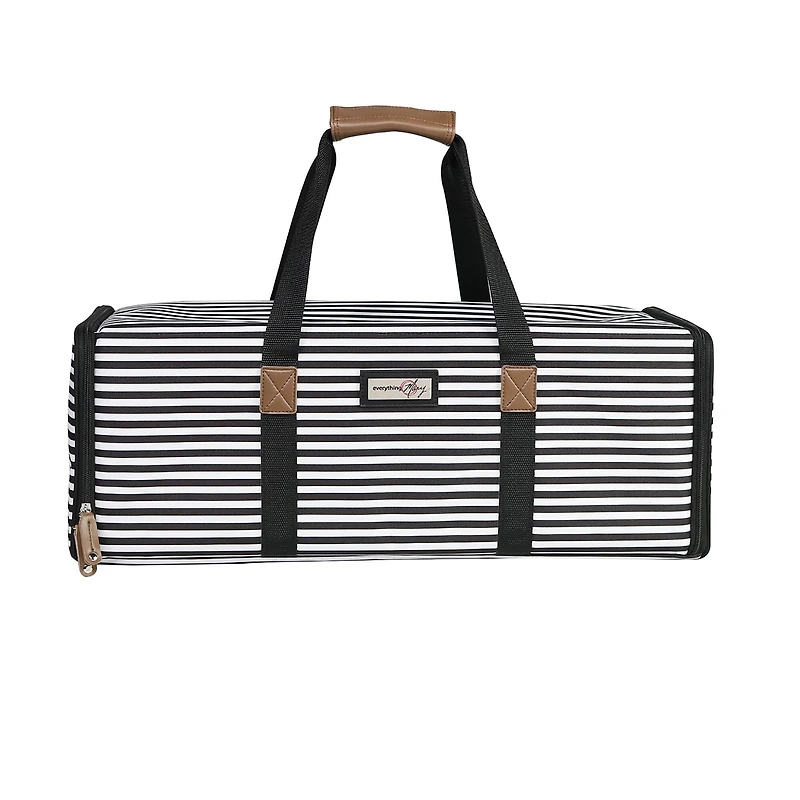 Everything Mary Black & White Stripes Die-Cut Machine Carrying Case
