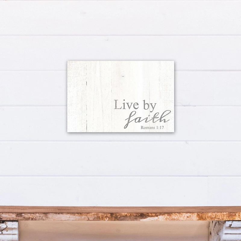 Live By Faith 12" x 18" Canvas Wall Art