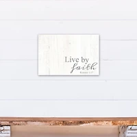 Live By Faith 12" x 18" Canvas Wall Art