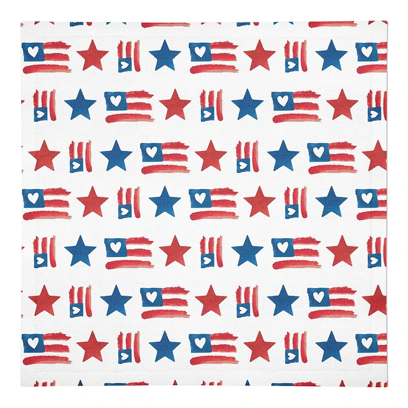 Designs Direct Flags & Stars Pattern Cotton Twill Napkin