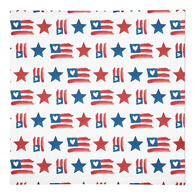 Designs Direct Flags & Stars Pattern Cotton Twill Napkin