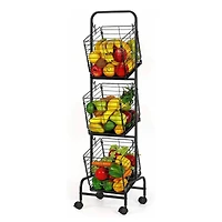 NEX™ Black 3-Tier Fruit Basket Stand