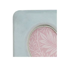 Just Jane 5" x 5" Blue Velvet with Gold Heart Tabletop Frame by Studio Décor®