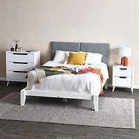 Hello Honey® 37.5" Yume Mid Century Modern Solid Wood 3-Drawer Dresser Chest