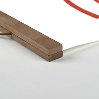 Abstract Figure 12" x 18" Teak Hanging Canvas