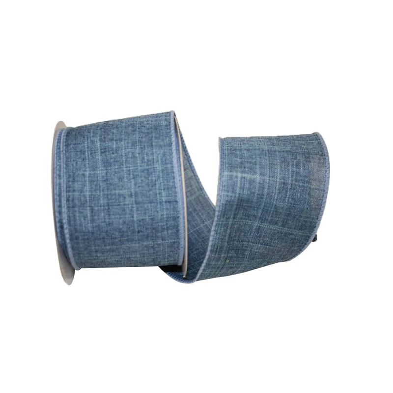 Reliant 2.5"x 10yd. Denim Solid Wired Ribbon