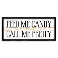 Stupell Industries Feed Me Candy & Call Me Pretty Framed Giclee Art
