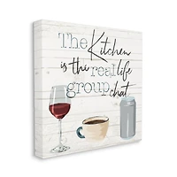 Stupell Industries The Kitchen Group Chat Canvas Wall Art