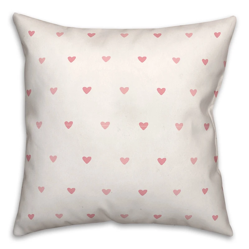 Simple Heart Pattern 18" x 18" Throw Pillow