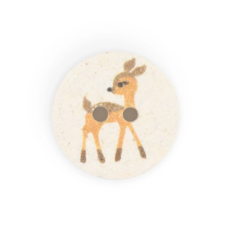 Dritz® 15mm Natural Recycled Cotton Deer Button, 9ct.