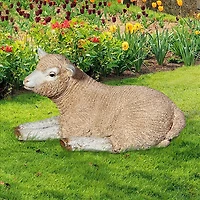 Design Toscano 24" Merino Ewe Life-Size Resting Lamb Statue