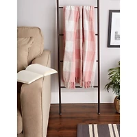 DII® Pink & White Buffalo Check Throw