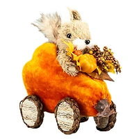 7" Squirrel in Pumpkin Car Natural Décor by Ashland®
