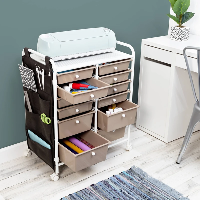 Honey Can Do 12-Drawer Metal Rolling Storage Cart