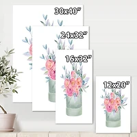 Designart - Gift Box With Pink Roses