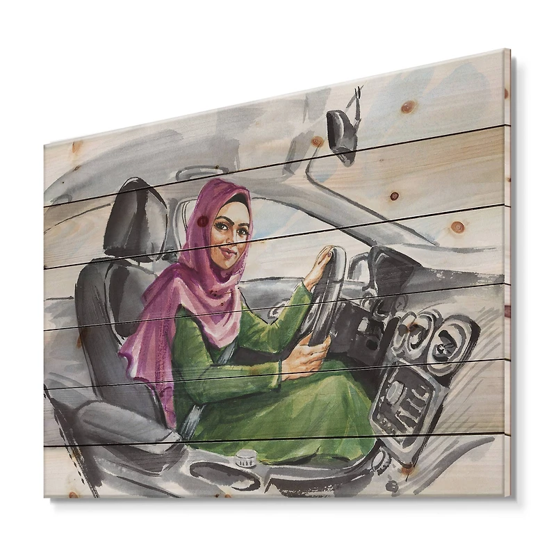 Designart - Arabian Woman Driving A Car II