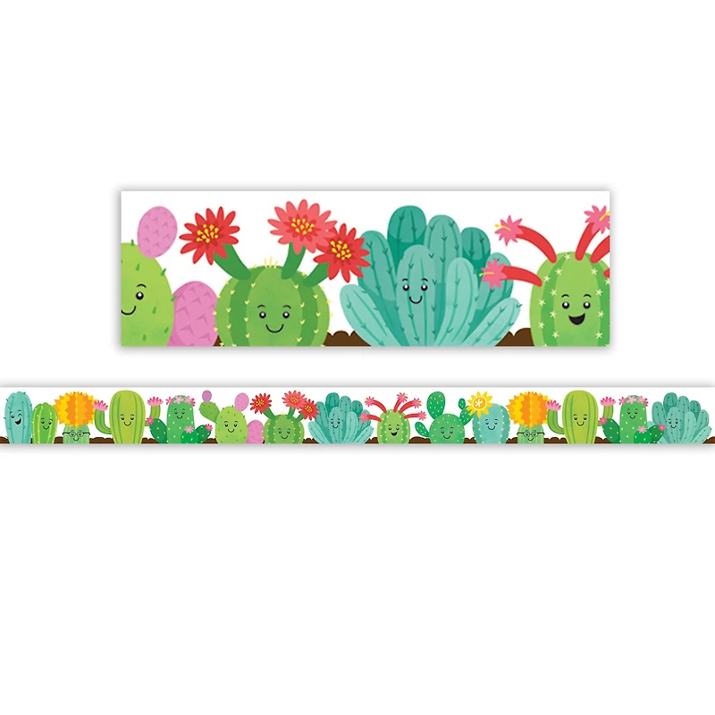 Teacher Created Resources® Happy Cactus Crew Die-Cut Border Trim, 6 Pack of 12