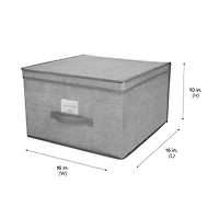 Simplify 16" Heather Gray Storage Box