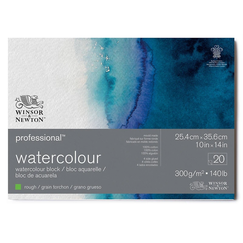 Winsor & Newton™ Professional™ 140lb. Rough Watercolour Paper Block