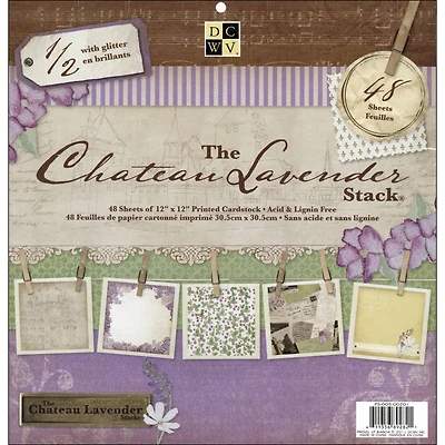 DCWV® Chateau Lavender 12" x 12" Single-Sided Cardstock Paper