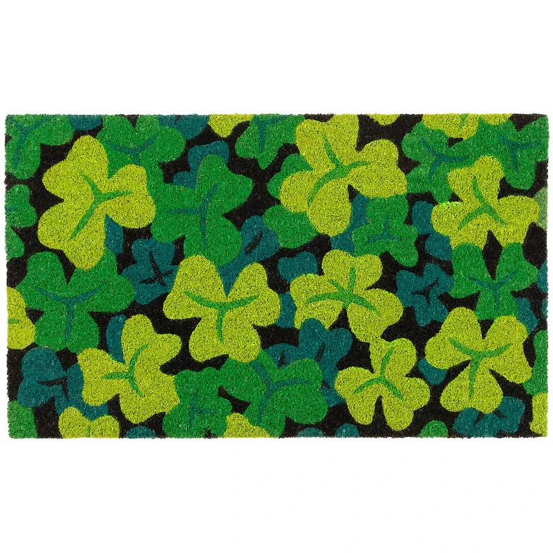 Light & Dark Green Shamrock Doormat