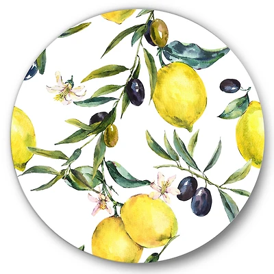 Designart - Lemon and Olive Branches II