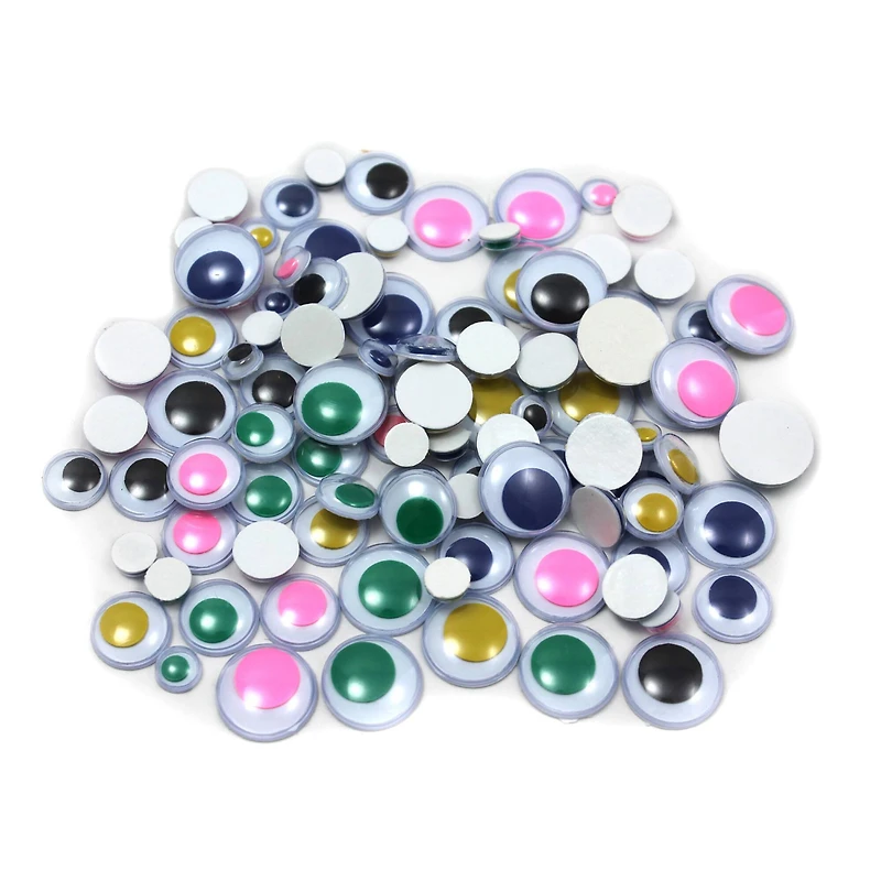 Charles Leonard Peel'n Stick Wiggle Eyes, 6 Packs of 100
