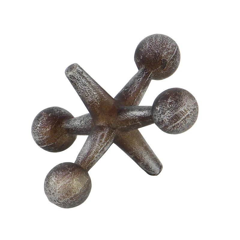 CosmoLiving by Cosmopolitan Silver Jacks Sculpture Set