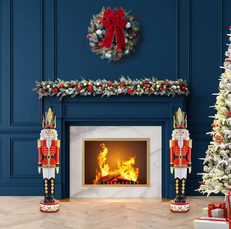 Haute Decor 3ft. Red & Black Christmas Nutcracker