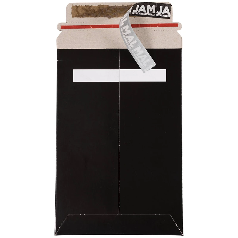 JAM Paper 6" x 9" Black Flat Photo Mailer Peel & Seal Closure Envelopes, 6ct.