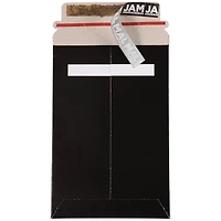 JAM Paper 6" x 9" Black Flat Photo Mailer Peel & Seal Closure Envelopes, 6ct.