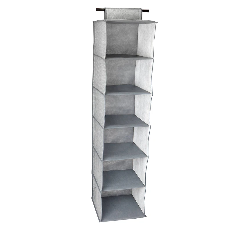 Simplify Gray 6 Shelf Closet Organizer