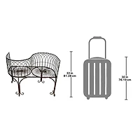 Design Toscano 32" Tete a Tete Kissing Garden Bench