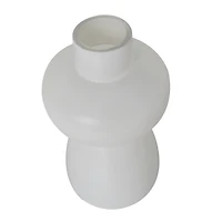 White Glass Unique Trumpet Vase Set