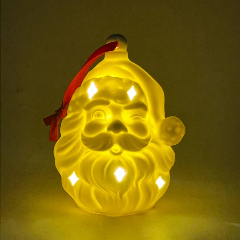4" DIY LED Ceramic Santa Ornament by Make Market®